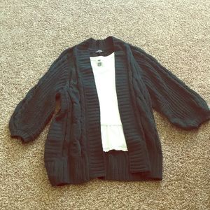 Express Deep green balloon sleeve sweater